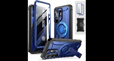 SUPCASE Unicorn Beetle Mag Pro - Hoesje Geschikt voor Samsung Galaxy S26 Ultra - Compatibel met MagSafe / Qi2 - Full Protect met Ingebouwde Screenprotector - Kickstand - Blauw