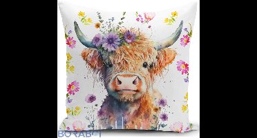 Decoratieve Kussensloop - Koe - 40x40 cm - Polyester