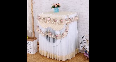 Wasmachinehoes - Stofhoes voor wasmachine - Hoes voor droger - Woondecoratie - Universeel - Geschikt voor de meeste wasmachines en drogers - Gebroken wit - 60*60*85 cm - Eén maat past iedereen