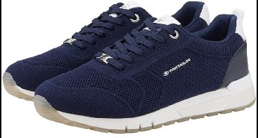 Tom Tailor - Sneaker met mesh inzetstuk - Maat 37 - navy