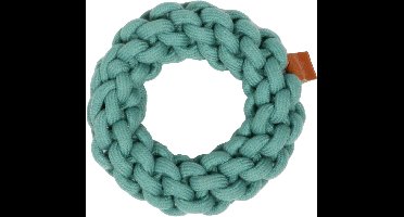 Ben gevlochten ring L - 19cmx10mm blauw