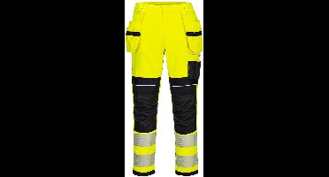 Portwest PW3 Vlamvertragende Modaflame Hi-Vis broek met holsterzakken FR407 - Geel/Zwart - 38