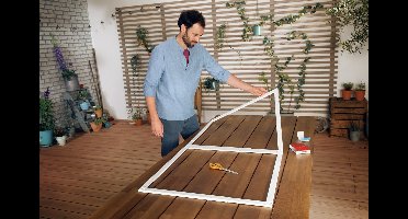 tesa INSECT STOP FALT Aluminum Frame for Doors - opvouwbaar verstelbaar frame, hor, wit - 80 x 170 cm tot 100 x 220 cm