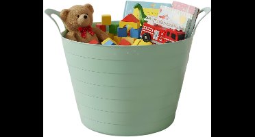 Storage solutions Speelgoedmand - mint groen - 30 liter - kunststof - 54 x 37 cm - met handvatten