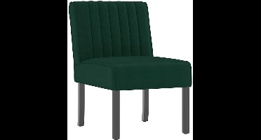 vidaXL - Stoel - fluweel - donkergroen