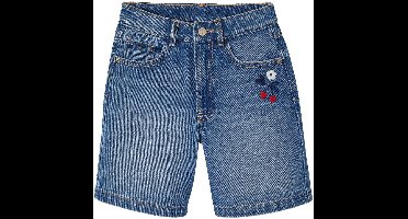 Vertbaudet Bermuda jeans met geborduurde bloemen