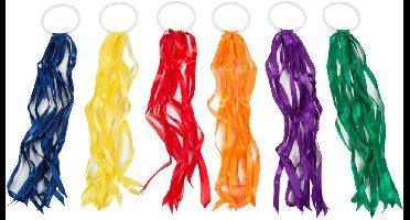 Spordas regenboog hoepels set van 6 - kleurrijke danslinten speelgoed.