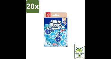 20 x Witte Reus Toiletblok Kracht Actief Oceaan 2 stuks per verpakking - Grootverpakking - Toiletblok - Reiniging - Oceaangeur - Kalkvoorkomend - Hygiëne