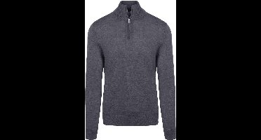 King Essentials The Michael Half Zip Pull Merino Antraciet - Maat S - Heren - Pullovers