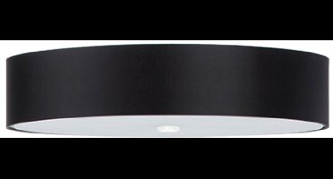 Sollux Lighting Plafondlamp Skala - 16x60x60cm - E27 - zwart - stof/glas/staal