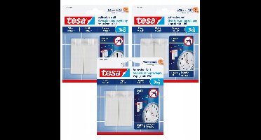Tesa - Zelfklevende Nagel voor Tegels en Metaal - 3kg x 3 - Herbruikbaar