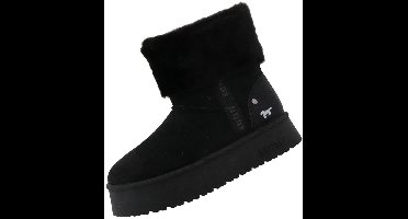 Mustang dames enkellaars zwart gevoerd