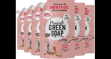 Marcel's Green Soap Douchegel Navulling - Argan & Oudh - 6 x 500ml