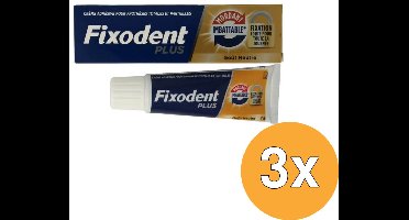 3x Fixodent Kleefpasta Plus Dual Power (40 gr)