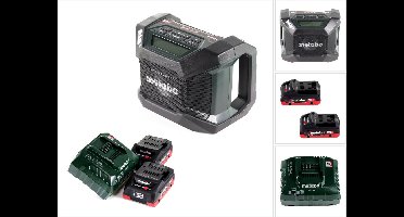 Metabo R 12-18 DAB+ BT accu bouwradio 12-18 V DAB+ + 2x LiHD accu 4,0 Ah + oplader