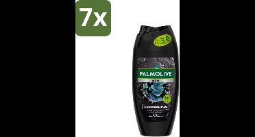 7 x Palmolive Men 3-in-1 Body Face Hair Refreshing Etherische Eucalyptusolie Zeezoutextract 250 ml - Douchegel Voor Mannen - Verfrissende Douchegel - Eucalyptusolie - Citrusolie - Hydraterende Douchegel