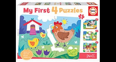 Educa - Mijn eerste puzzel - mama en baby - 4 puzzels van 3-4-5 stukjes
