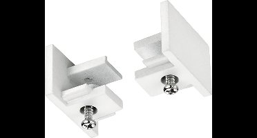 Spanningsrail Eindkap - 2 Stuks - Torna Dual - 2 Fase - Mat Wit