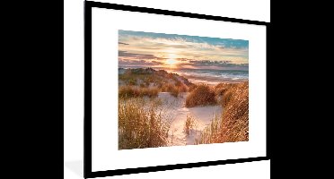 PosterMonkey - Poster - Fotolijst - Strand - Zee - Duin - Poster in lijst - Poster Frame - Wanddecoratie - Posterlijst - 80x60 cm - Kader - Foto in lijst - Poster strand - Woondecoratie