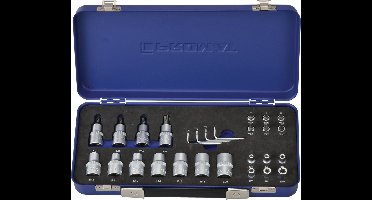 Promat dopsleutelset torx - 1/4" en 1/2" - 4000821186