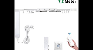 Currero Gordijnmotor - Slimme Gordijnmotor - Automatische Gordijnen - Gordijnroede - 7.2M