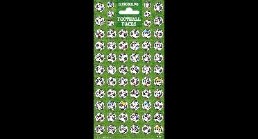 Funny Products Stickervel Football Faces Papier Wit 64 Stuks
