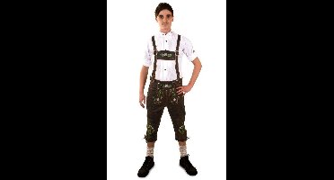 PartyXplosion - Boeren Tirol & Oktoberfest Kostuum - Lederhose Sigmund Schlappeseppel Oktoberfest Man - bruin - Maat 46 - Bierfeest - Verkleedkleding - Carnaval kostuum heren
