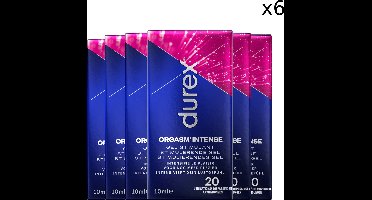 Durex Glijmiddel Orgasm Intense - Stimulerende Gel 10ml - 6 x 10ml - Voordeelverpakking