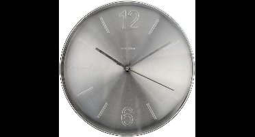 Balvi Wandklok Oslo 29,5 Cm Aluminium Zilver