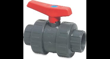 Mega Kogelkraan PVC-U 1 1/2" binnendraad 10bar DN40 grijs type 2050