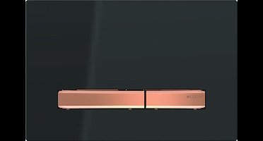 Geberit Sigma50 bedieningsplaat - 2-toets spoeling - vierkant - roodgoud/zwart
