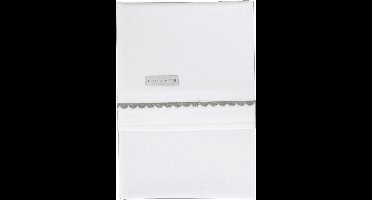 Little Dutch Ledikantlaken Grey Rounded geborduurd