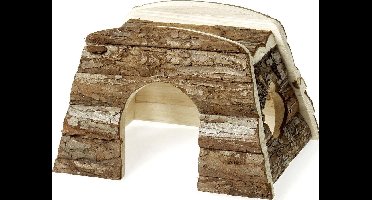 Flamingo - Knaagdierspeelgoed huis Timmy - Bruin - 35 x 21 x 24 cm