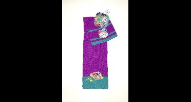 Nickelodeon Shimmer & Shine winterset - muts + sjaal - paars/groen - maat One Size (± 3-6 jaar)