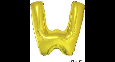 ESPA - Enorme goudkleurige aluminium letter ballon - Decoratie > Ballonnen - letter " W "