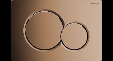 Geberit Sigma01 bedieningsplaat - 2-toets spoeling - ronde knoppen - edelmessing