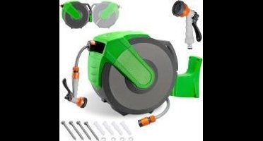 Gardebruk Slanghaspel - Automatisch Oprollen 30 m – Groen Grijs