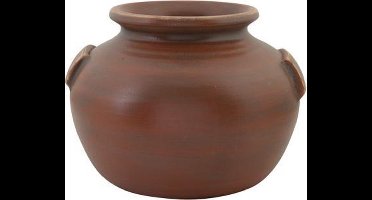 Vaas Orient Bruin 29x29xh21cm Rond Aardewerk