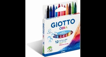 Giotto Waskrijtjes 12 Stuks - Krijtjes voor Kinderen - Giotto Krijt - Wasco Krijtjes - Gekleurde krijtjes