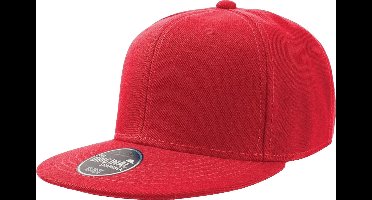 Atlantis Kinderen/Kinderen Flat Visor 6 Panel Snap Back Cap (Pakket van 2) (Rood)