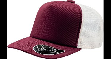 Atlantis Mid Visor 5 Panel Trucker Cap opnemen (Bourgondië)