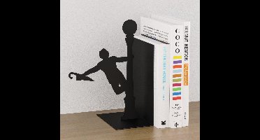 Balvi boekensteun Singing in the Rain Zwart Metaal