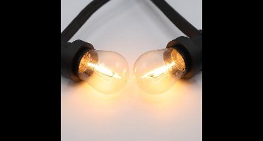 Prikkabel set met LED lampen, 100 meter met 200 fittingen - 1 watt filament lampen (2200K)