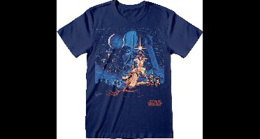 Star Wars - New Hope Vintage Characters Unisex T-Shirt Zwart