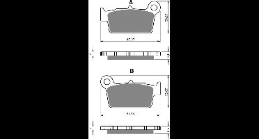 goud fren remblok voor motor beta 490 rr enduro racing 4t 2013 tot 2014 ard nieuw