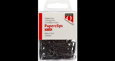 Paperclip Quantore 28mm 100 stuks zwart