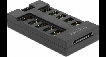 DeLOCK 64128 interface hub ARGB Zwart