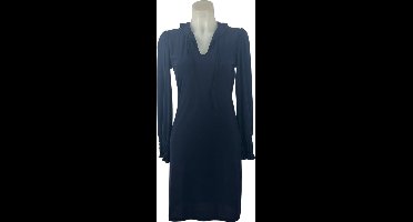 Klassieke damesjurk met lange mouwen - In 5 maten - Navy Blauw, Tijdloos en Elegant