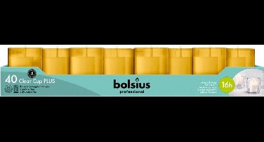 Bolsius - Clear Cup Plus - Amber - 40 stuks