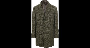 Suitable Coat Wol Twill Donkergroen - Maat 56 - Heren - Mantels & coats